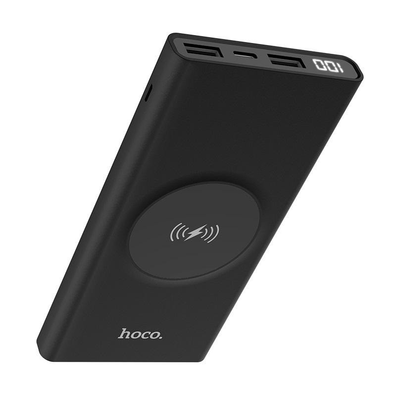 Pin sạc dự phòng không dây Hoco J37 Wisdom 10000mAh 2 cổng sạc (màu ngãu nhiiên) - Hàng chính hãng