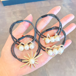 Dây cột tóc đính hạt pha lê / ngọc trai thời trang cho nữ