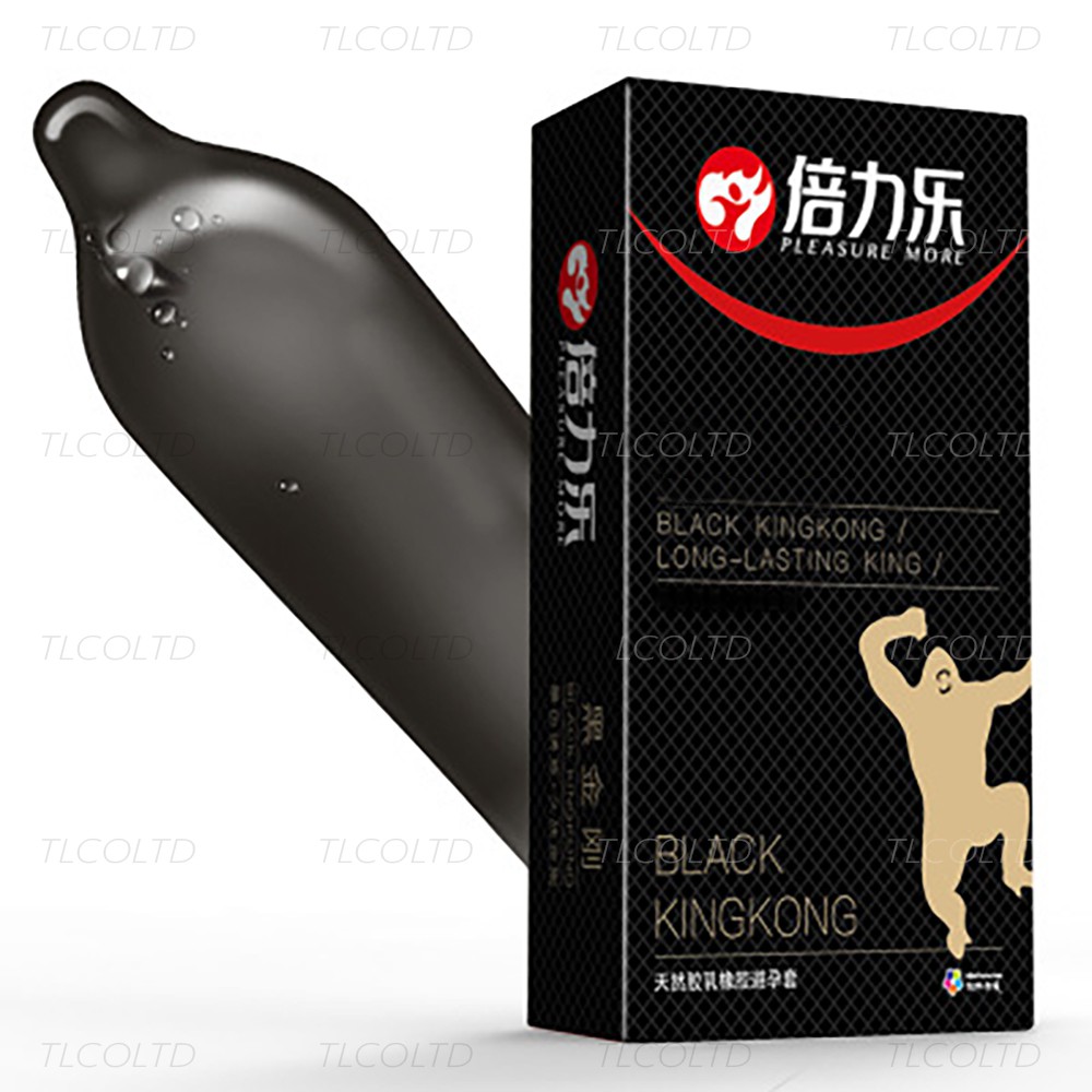 Bao cao su ĐEN Black KingKong hộp 10 cái thú vị vui vẻ hâm nóng