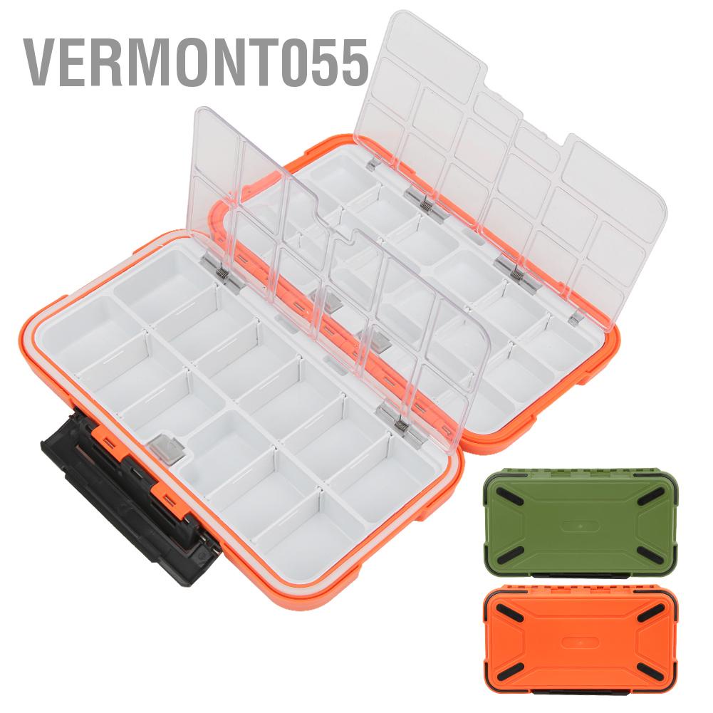 Vermont055 ABS Waterproof Fishing Tackle Box Bait Lure Hooks Storage Case Organizer Container Accessory