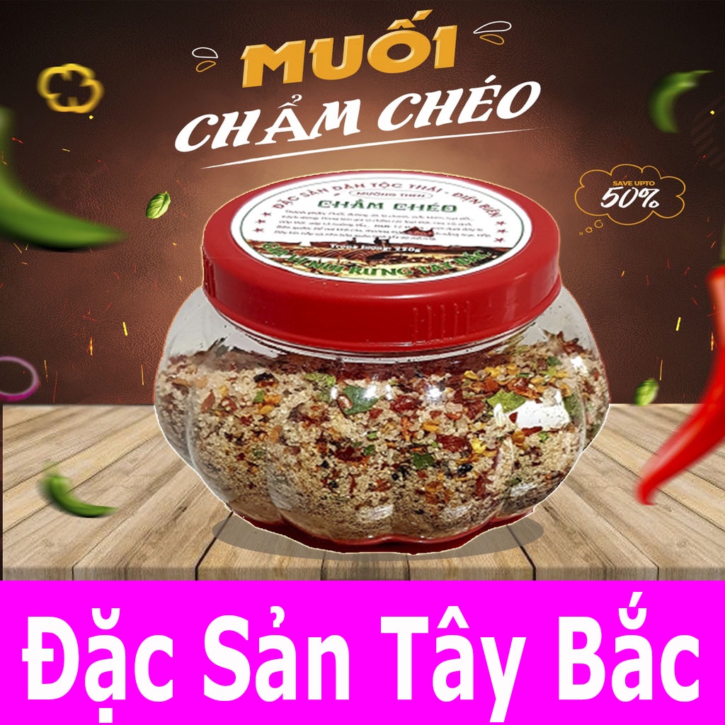 Chẩm chéo Tây Bắc hũ 250g  - Muối chẳm chéo nhà làm theo công thức người thái vùng cao Tây Bắc
