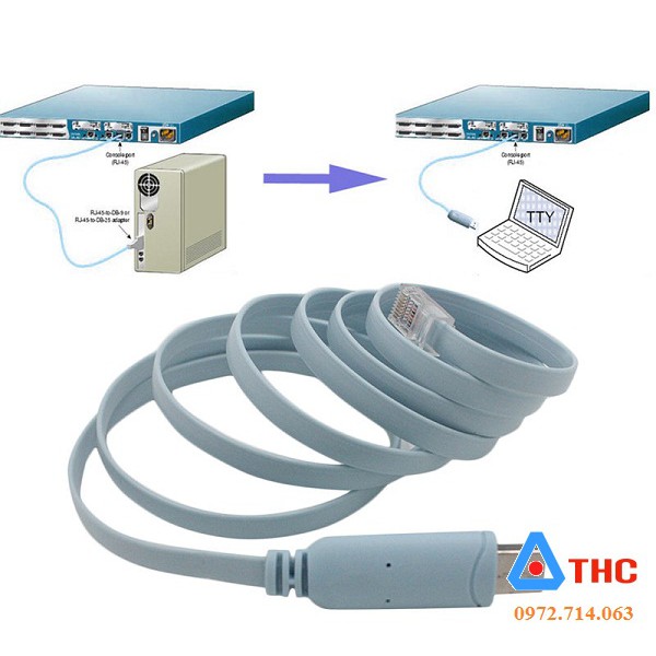 Cáp lập trình cisco - console USB to RJ45