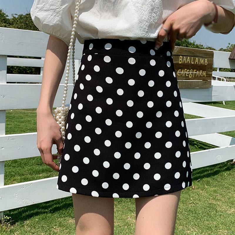 Women's Sexy Dot High Waist Slim Preppy Style A Line Skirt | BigBuy360 - bigbuy360.vn