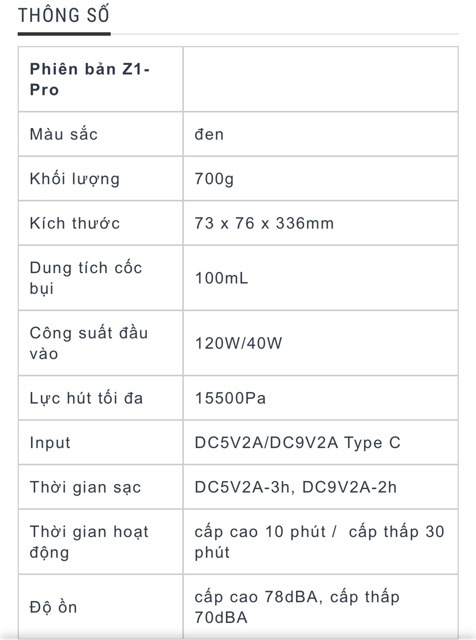 Máy hút bụi ô tô cầm tay Xiaomi shunzao Z1 / Z1 pro