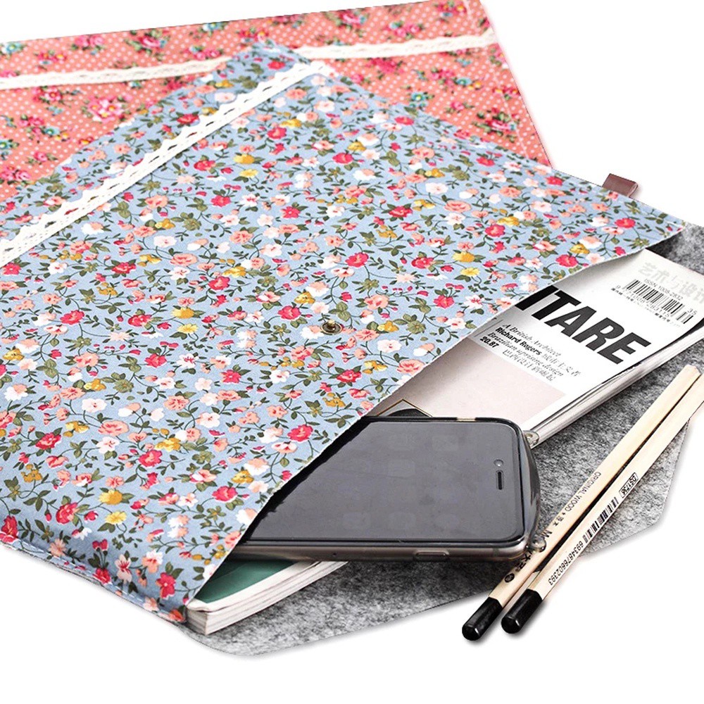Túi Đựng Tài Liệu Giấy Tờ Họa Tiết Hoa Nhiều Màu Chất Lượng Cao