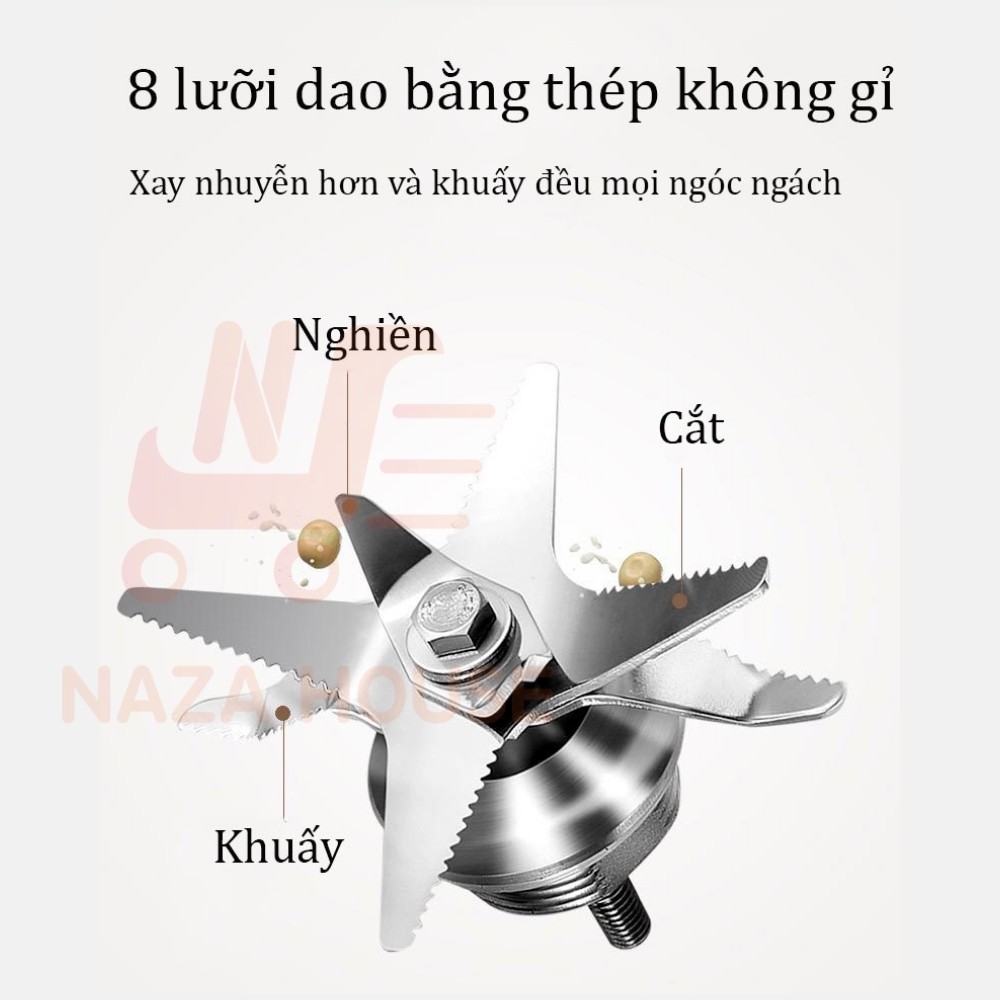 máy làm sữa hạt kl'ocpuce , xay nấu đa năng bột ăn dặm, xay bột khô, bào đá làm sinh tố 1700w bảo hành 12 tháng