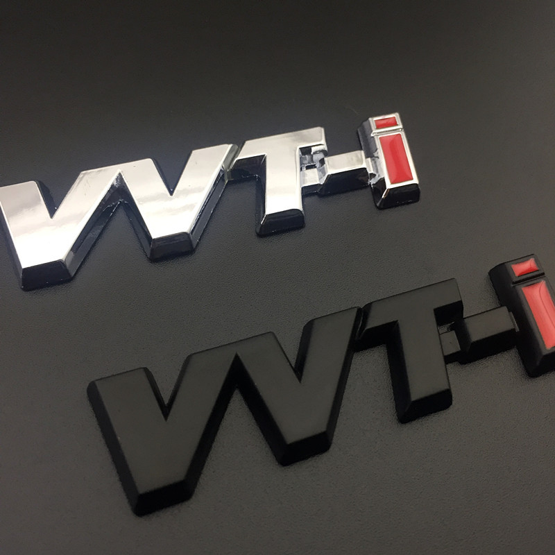 Nhãn dán logo VVTi bằng kim loại dùng trang trí xe hơi Toyota Camry Corolla Vios