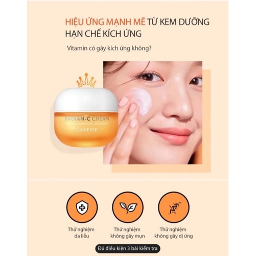 Kem Dưỡng Trắng da Laneige Radian-C Cream 30ml