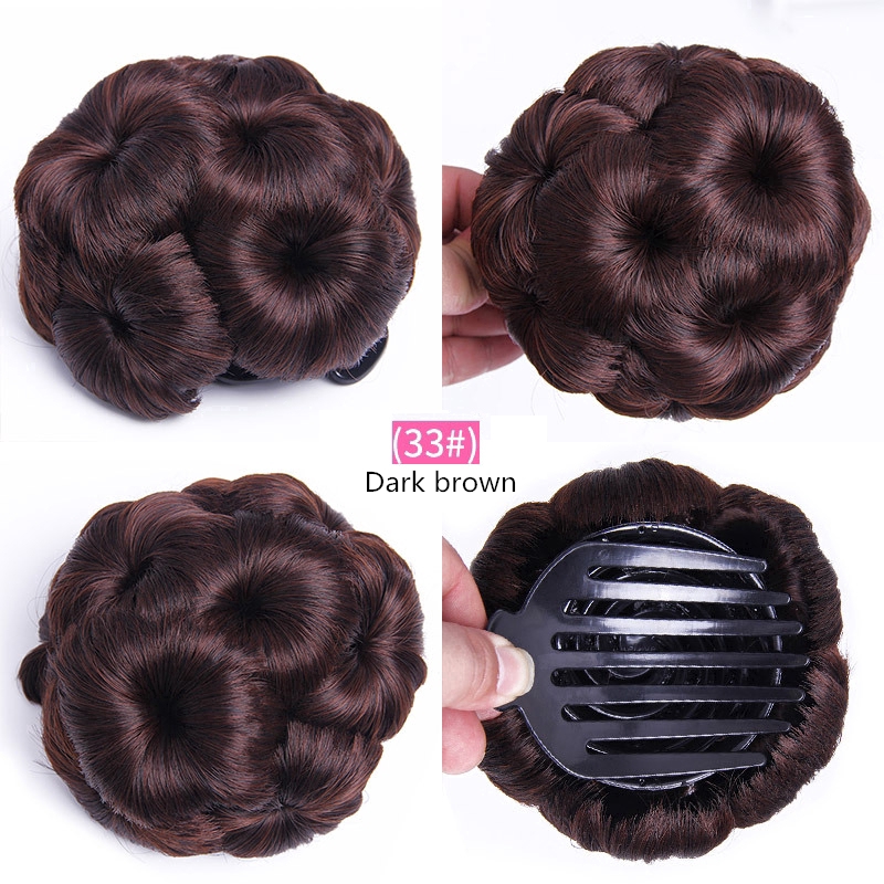 Kẹp búi tóc màu sắc tự nhiên đơn giản thời trang