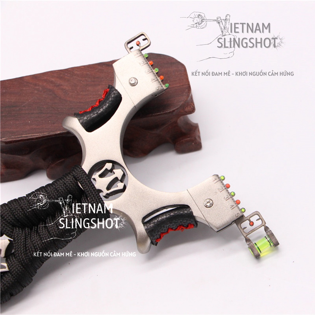 [Ná cao su] ná xịn siêu đẹp đinh ba có đèn lazer ngắm siêu chuẩn - Ná cao su đinh ba inox 304