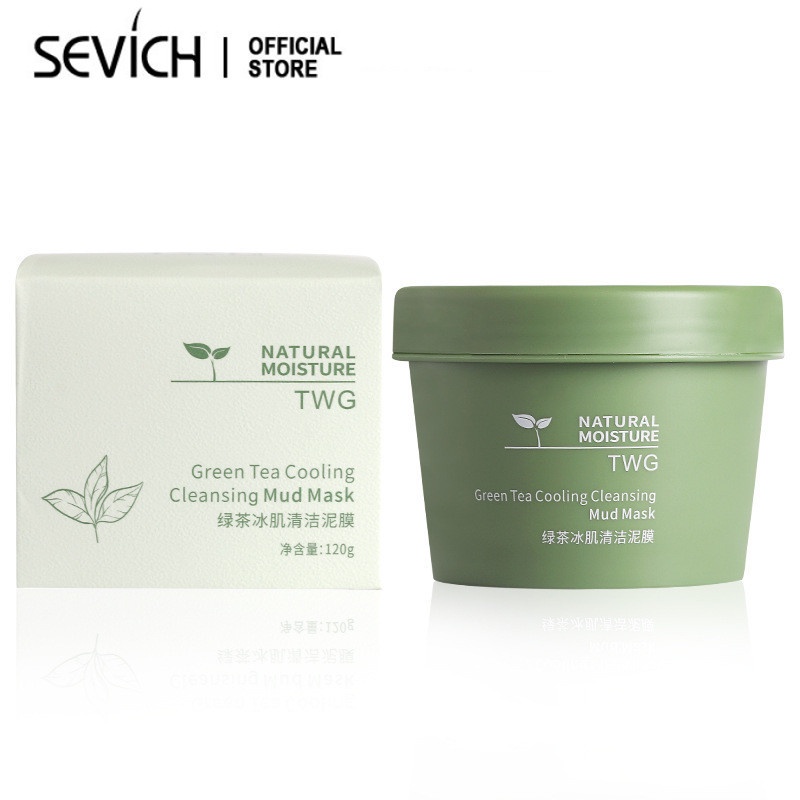 SEVICH Clay Mask Moisturizing Deep Cleansing Pore Tightening Green Tea Mask 120g