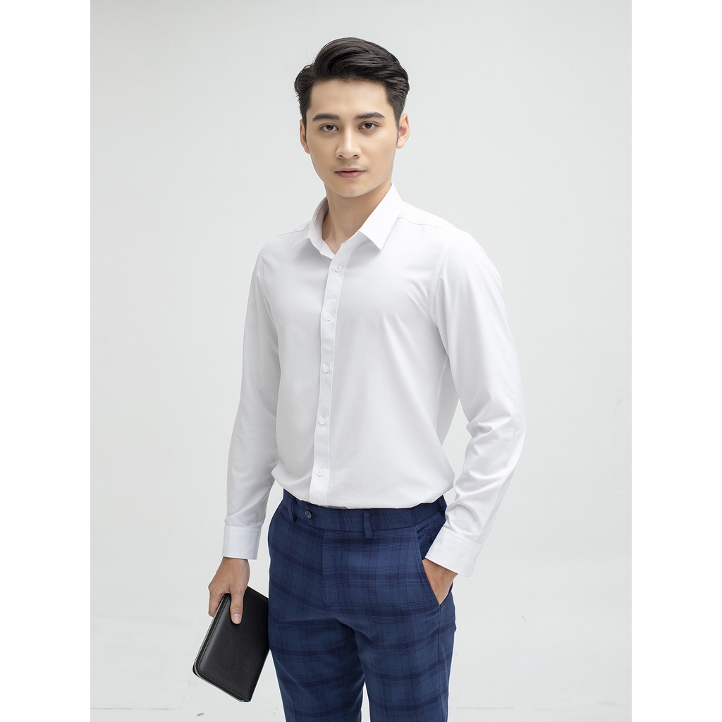ÁO SƠ MI TRẮNG DÀI TAY NAM ARISTINO DÁNG SLIMFIT ALSR18 | BigBuy360 - bigbuy360.vn