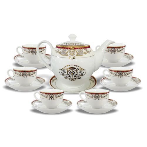 Bộ bình trà sứ xương Hoàng Gia cao cấp Minh Châu - quà tặng sinh nhật, tân gia, khai trương, kỉ niệm