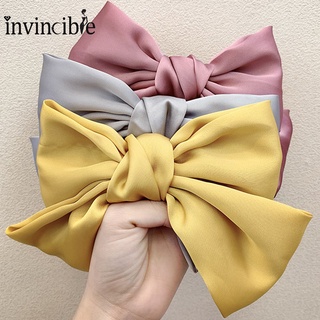 Kẹp Tóc Hình Nơ Cỡ Lớn Màu Trơn Thanh Lịch Thời Trang