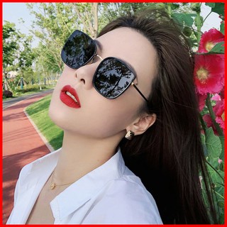 Mắt kính nữ thời trang 2022 - Kính dâm nữ đi biển gọng kim loại màu đen trắng nâu_MS11