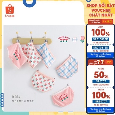 [HÀNG MỚI 2022] Quần chip bé gái, sét 3 quần lót cho bé từ 9-49kg