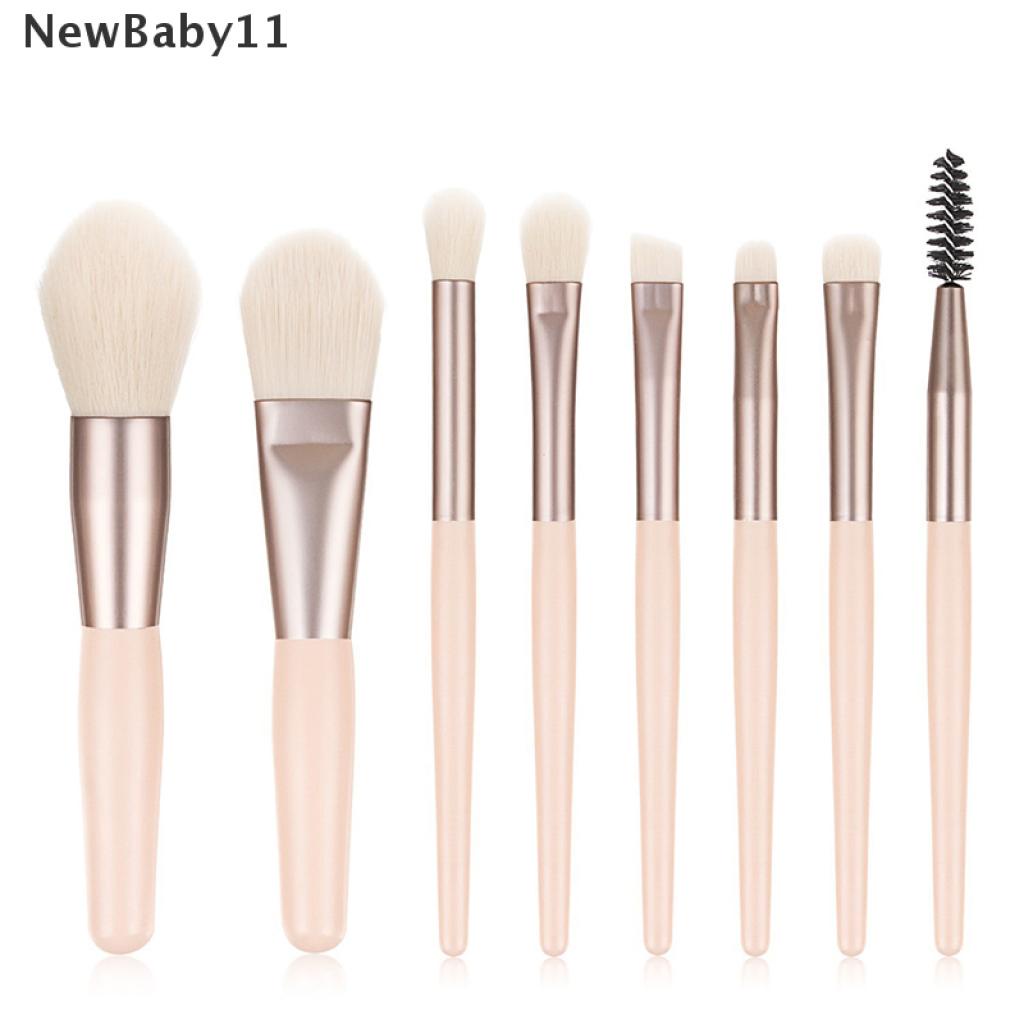 Bộ 8 Cọ Trang Điểm mini Lông Mềm Morandi