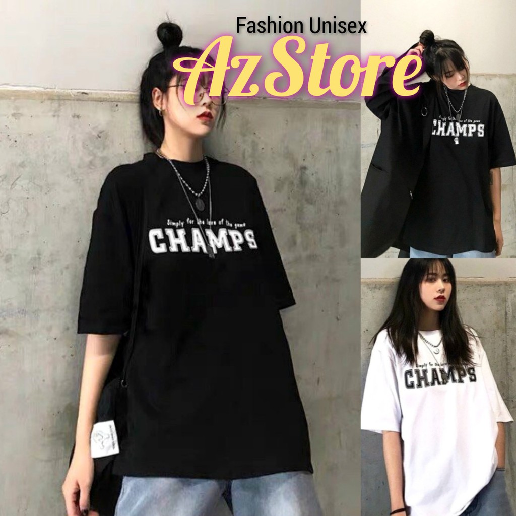 (FREESHIP) ❤ Áo Thun Tay Lỡ Unisex💖Áo Thun Form Rộng C.H.A.M.P.S bao Hot