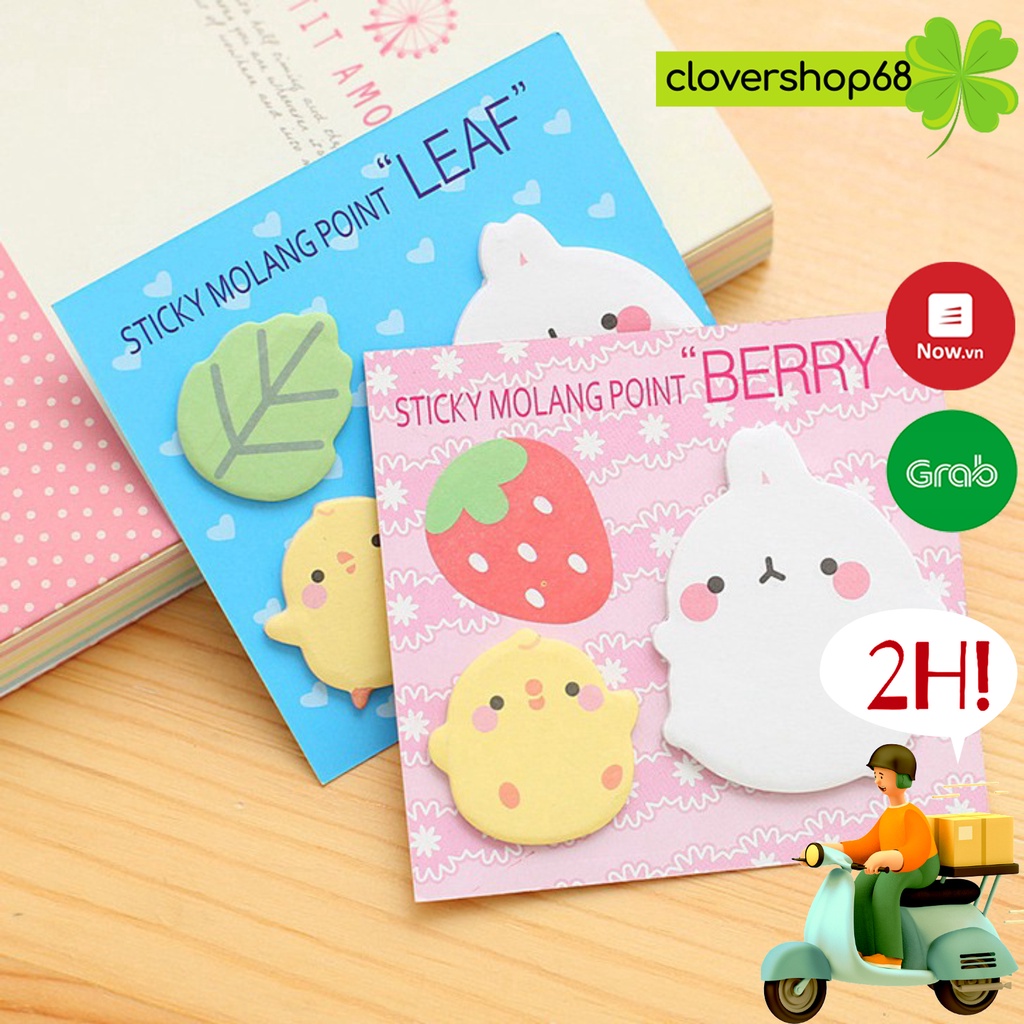 Giấy note Thỏ Molang Bộ 3   Clovershop68