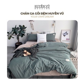 Set 4 món Bộ chăn ga gối cao cấp TICI NHIỀU MÀU - CHĂN GA GỐI ĐỆM HUYỀN VŨ