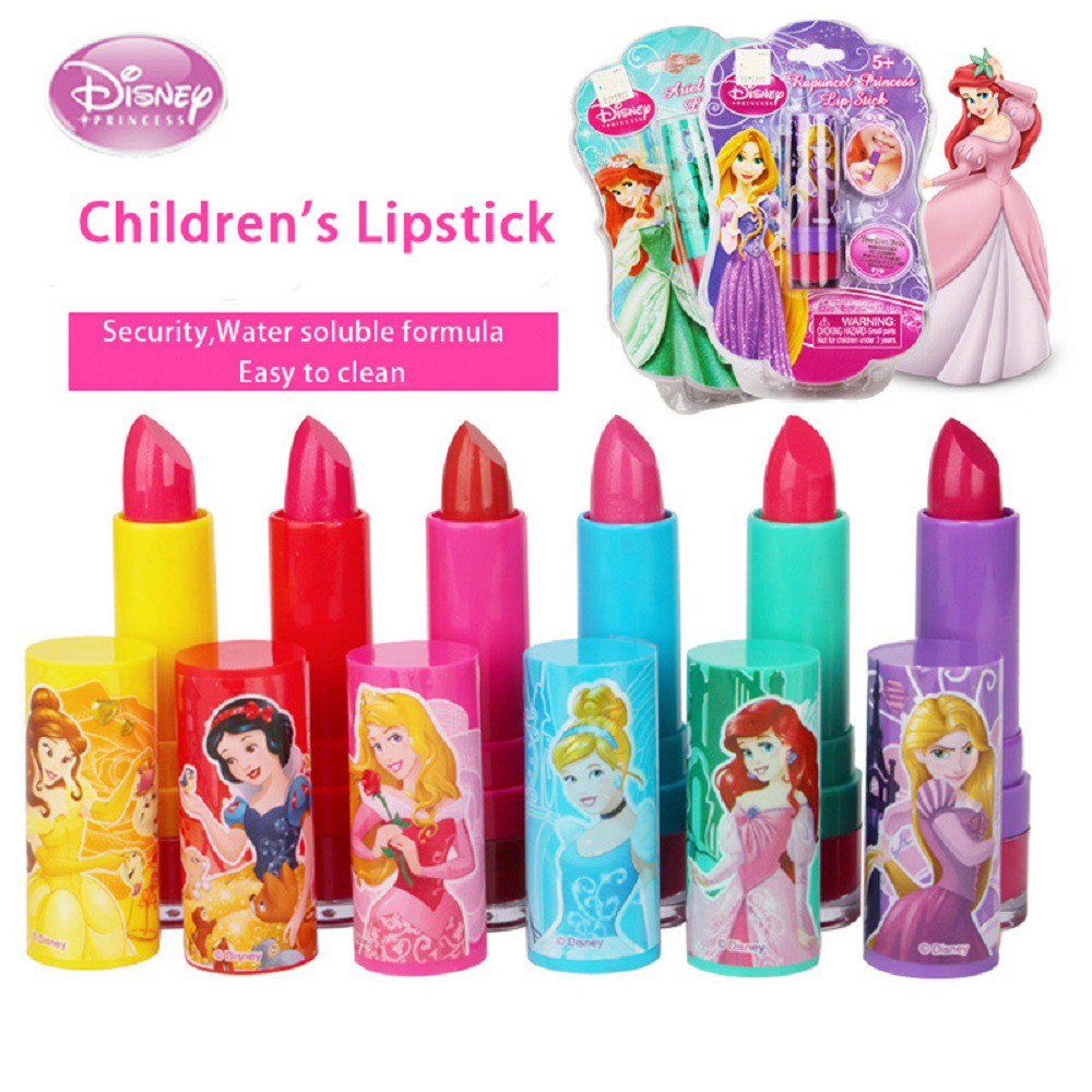 Bafada Disney Children's multicolor lipstick,Safe water soluble formula,Makeup Set, Girls Makeup Kit,child makeup play house toy,girl cosmetics birthday gift christmas gift