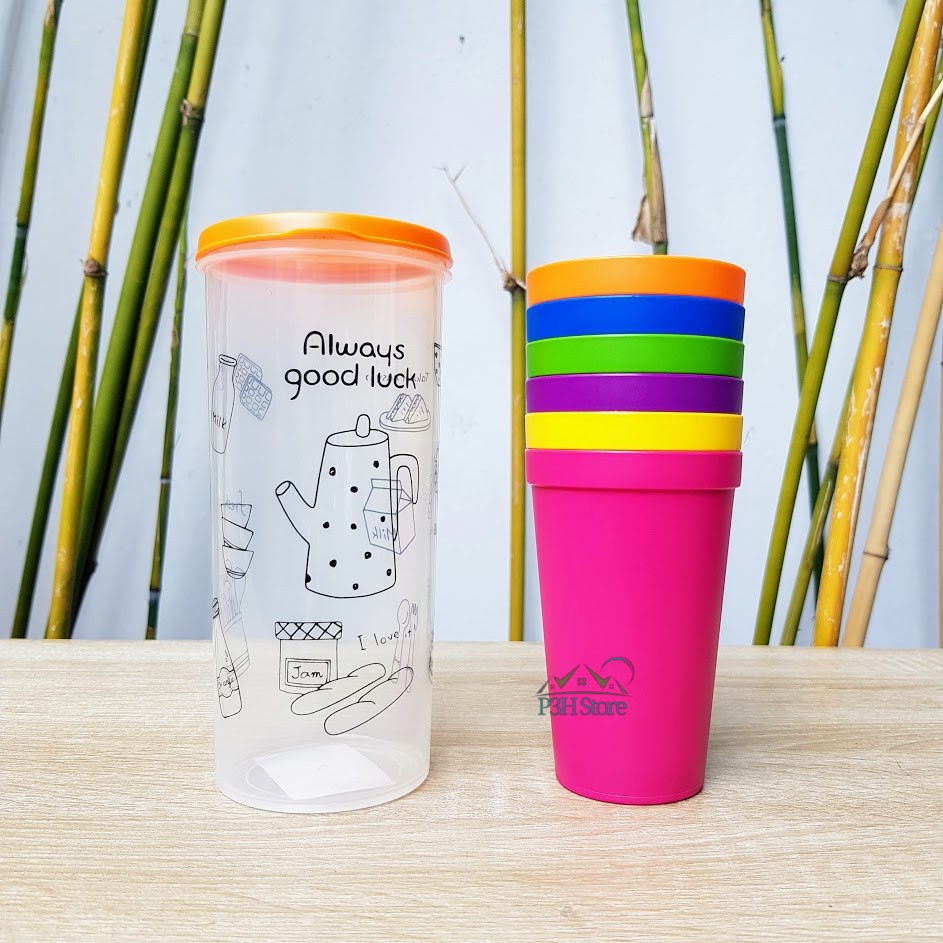 Bộ chén , ly , dĩa nhựa Lock&amp;Lock dành cho bé Rainbow - P3H Store