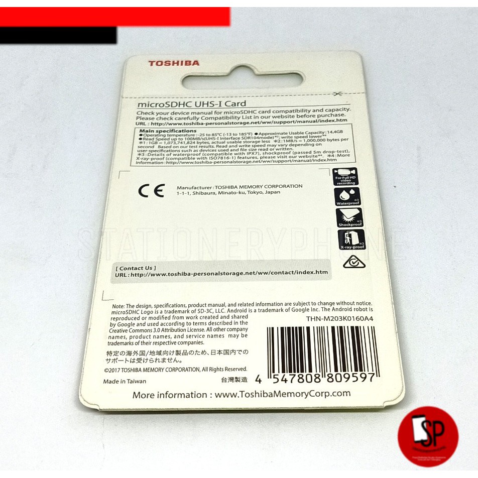 Thẻ Nhớ Toshiba 16gb Class 10 Tốc Độ 100mb / S. Hp / Sd | BigBuy360 - bigbuy360.vn