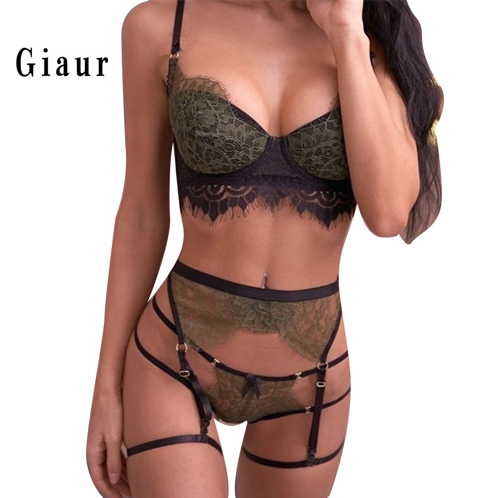 Bộ Đồ Lót Ren Xuyên Thấu Gợi Cảm Cho Nữ