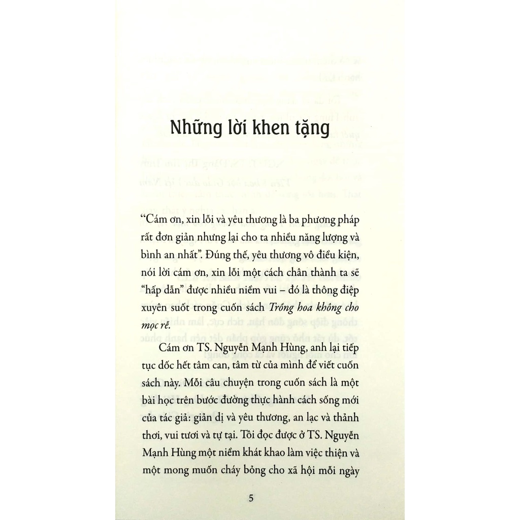 Sách Trồng Hoa Không Cho Mọc Rễ (Tái Bản 2018)