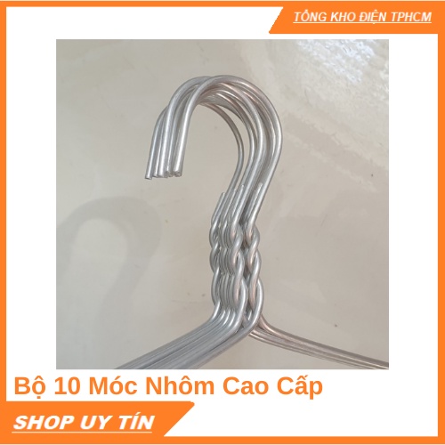 ✅Bịch 10 Móc Nhôm cao cấp Treo Quần Áo Người Lớn Siêu Tiện Ích ✅