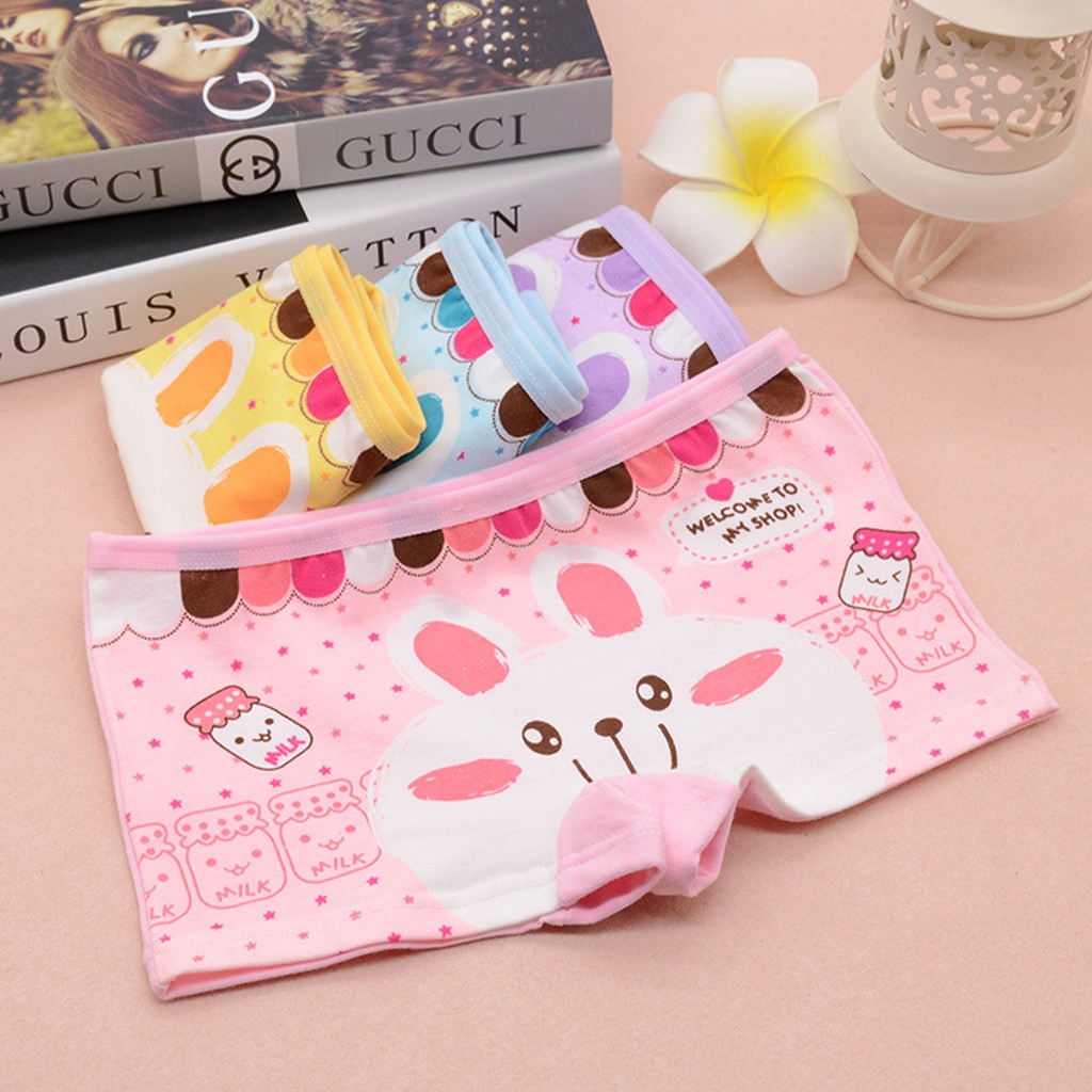 Quần Chip Đùi Trẻ Em, Quần Lót Cotton Từ 8 - 24kg Cho Bé Gái Hình Công Chúa Mèo Hello Kitty Cực Xinh - Doni House