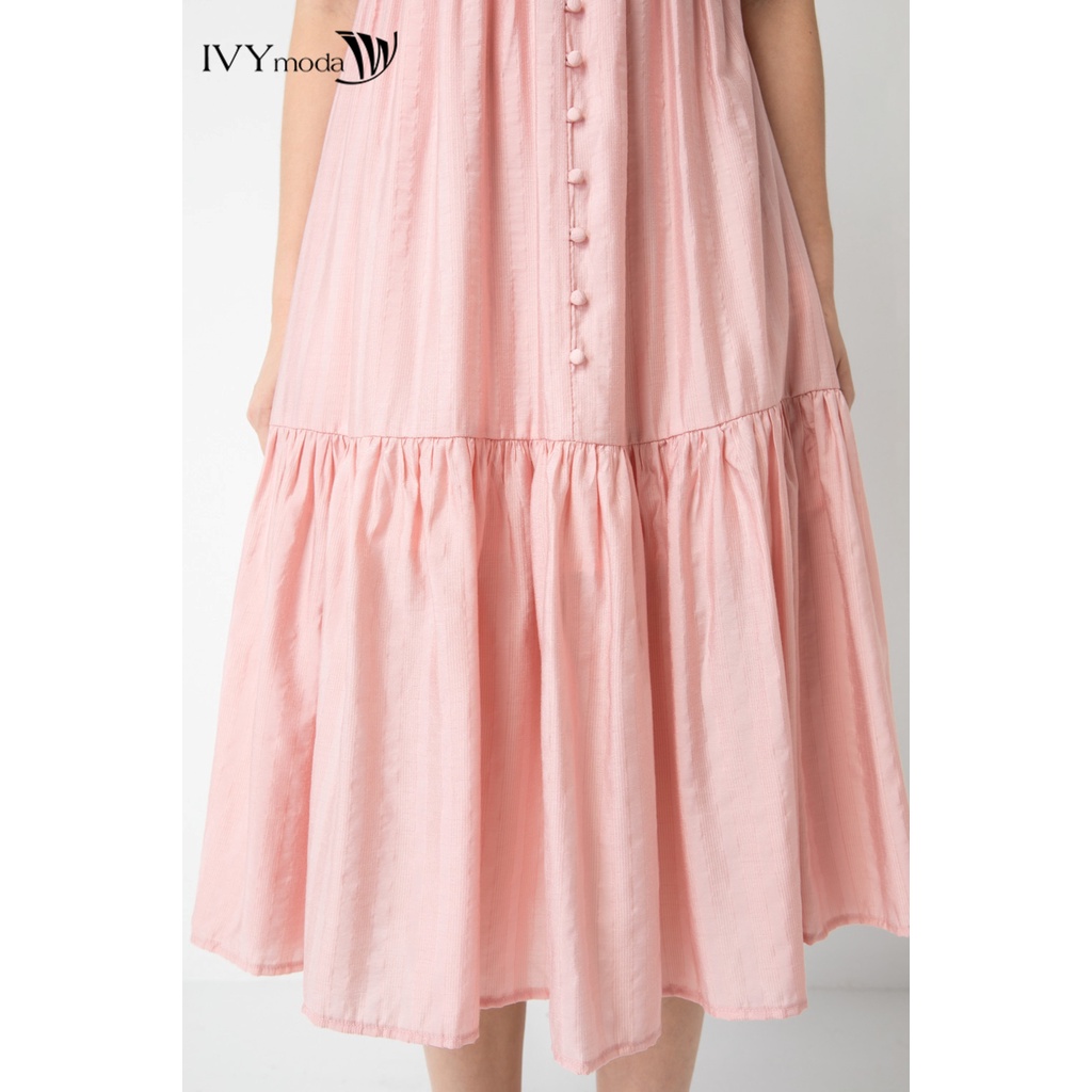 Đầm maxi nữ xếp nếp IVY moda MS 41M6443