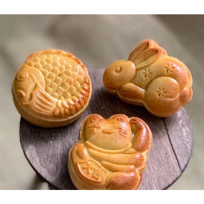 (50 gr) Khuôn Trung Thu CÁ chép, thỏ , mèo may mắn Mã SP: C39-c40-c41