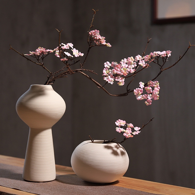 BÌNH GỐM CẮM HOA ZEN PHONG CÁCH THIỀN trí khách sạn trang trí nhà cửa timedecor