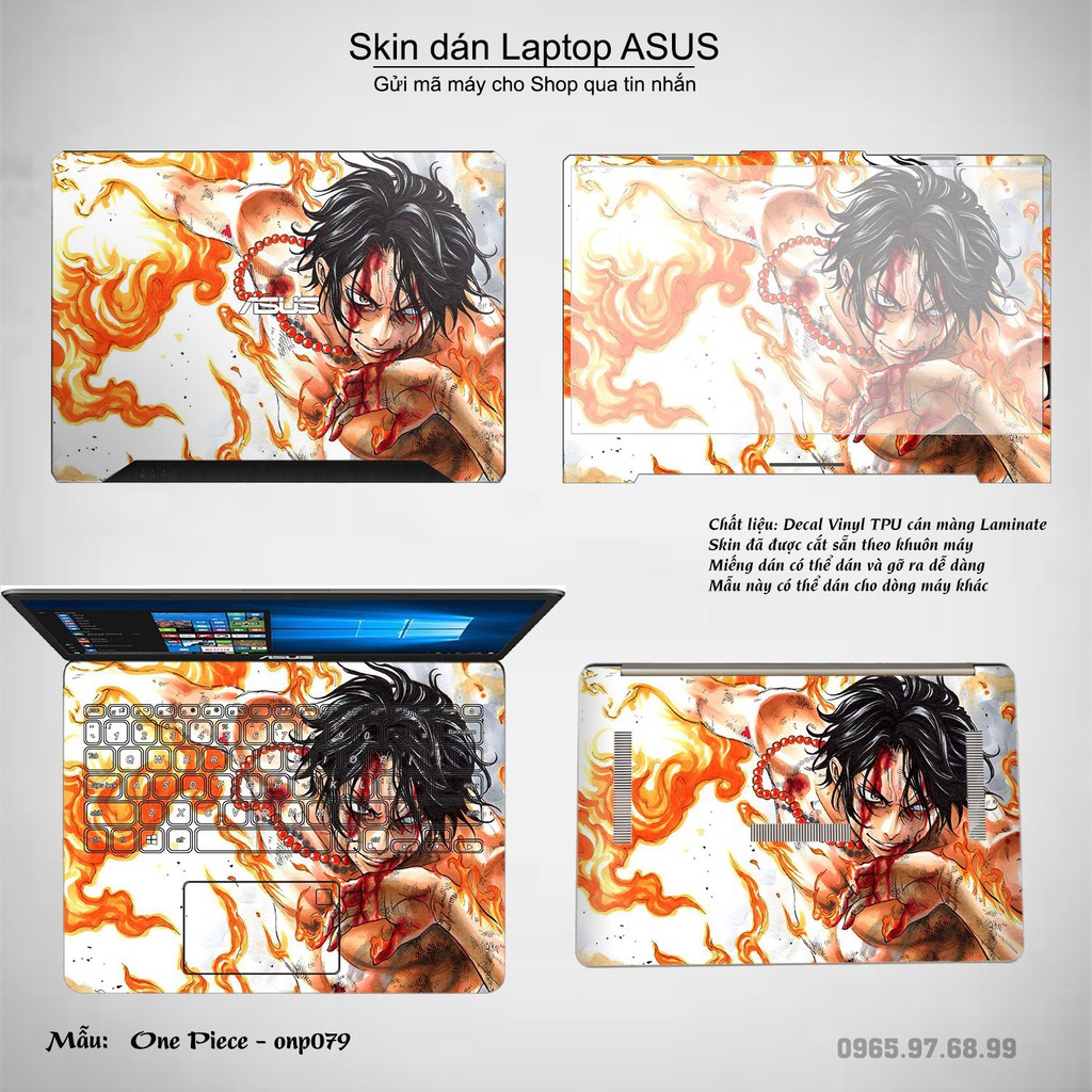 Skin dán Laptop Asus in hình One Piece _nhiều mẫu 6 (inbox mã máy cho Shop)