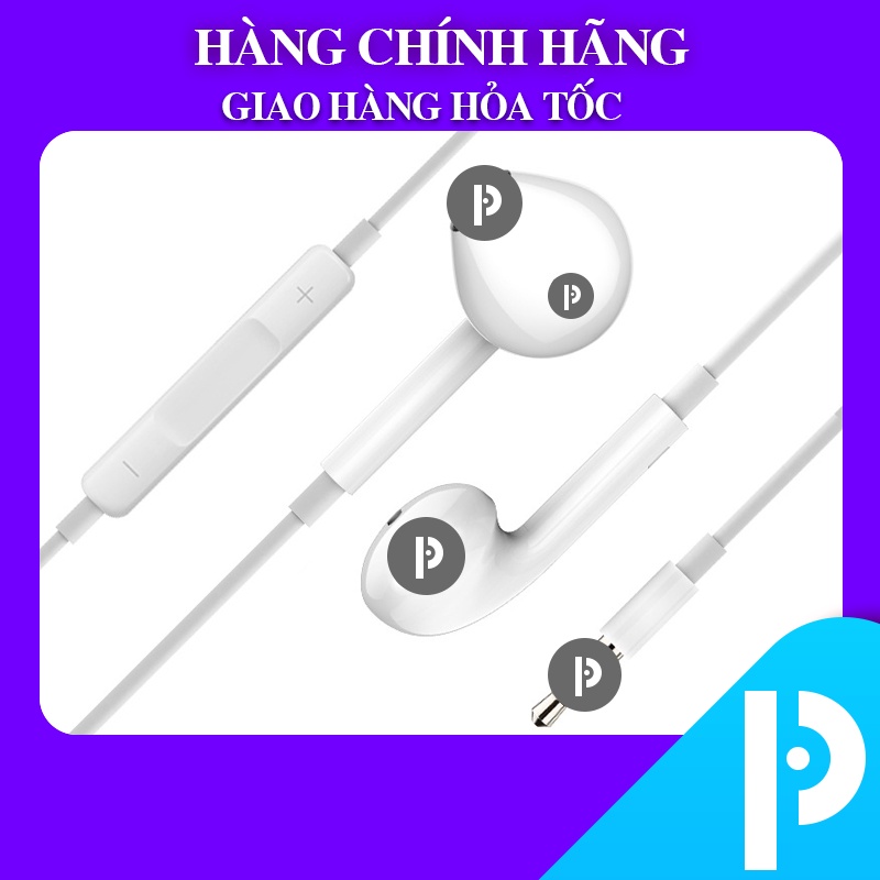 Tai nghe chân tròn cho điện thoạiJack 3.5 mm, tai nghe có dây, tai nghe có mic hỗ trợ nghe gọi - Pic Store