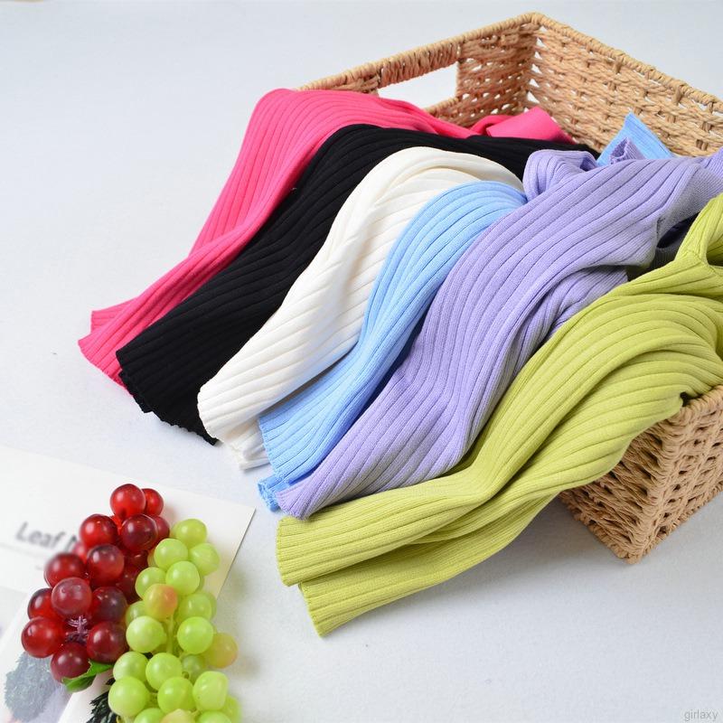 Áo Thun Dệt Kim Tay Dài Cổ Bẻ Màu Trơn Phong Cách Hàn Quốc Thời Trang Sành Điệu