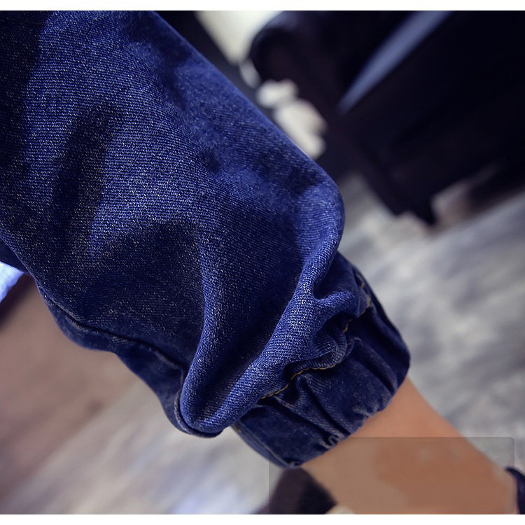 SUXI Quần Jean Ống Rộng Lưng Thun Phong Cách Hàn Quốc Dành Cho Nữ