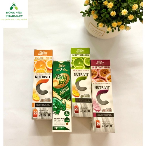 Viên sủi Multivitamin Nutrivit C các vị, bổ sung vitamin C, hỗ trợ tăng cường miễn dịch, tăng cường đề kháng