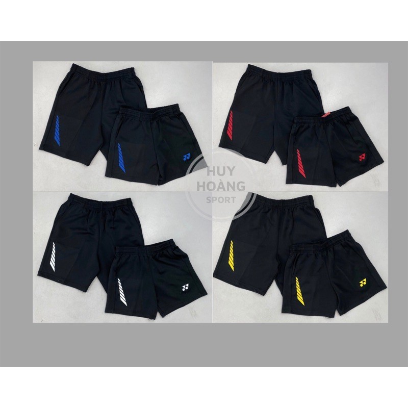 QUẦN CẦU LÔNG YONEX ĐEN PHỐI SỌC