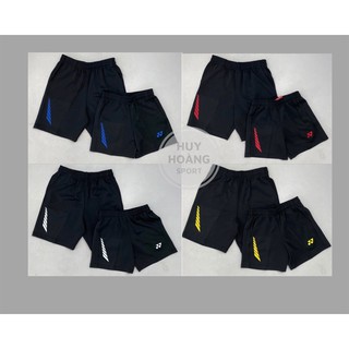 Quần cầu lông yonex đen phối sọc