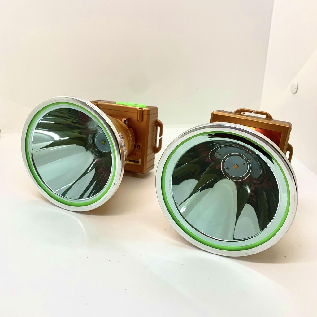 Đèn pin đội đầu siêu sáng, đèn đeo đầu GPX H10 có 2 công tắc phản quang chóa 10cm