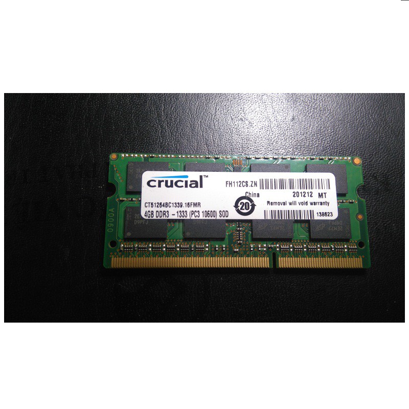 Ram Laptop 4Gb PC3 Bus 1333 tháo máy chính hãng