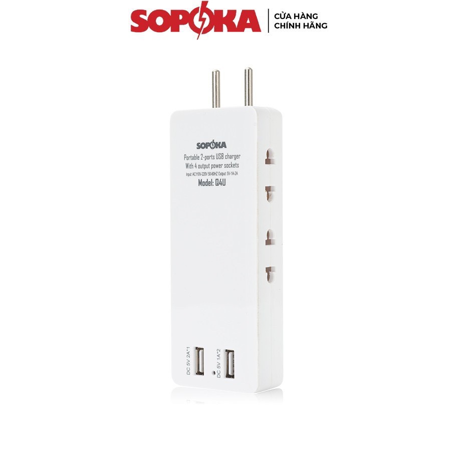Ổ cắm điện thông minh SOPOKA Q2U Q4U tích hợp cổng USB tiện lợi
