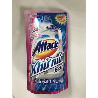 Nước giặt khử mùi hương hoa anh đào Attack túi 1,4kg