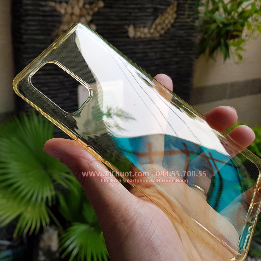[Loại Tốt] Ốp lưng Samsung A71 Silicon Vàng Nhạt Trong Suốt