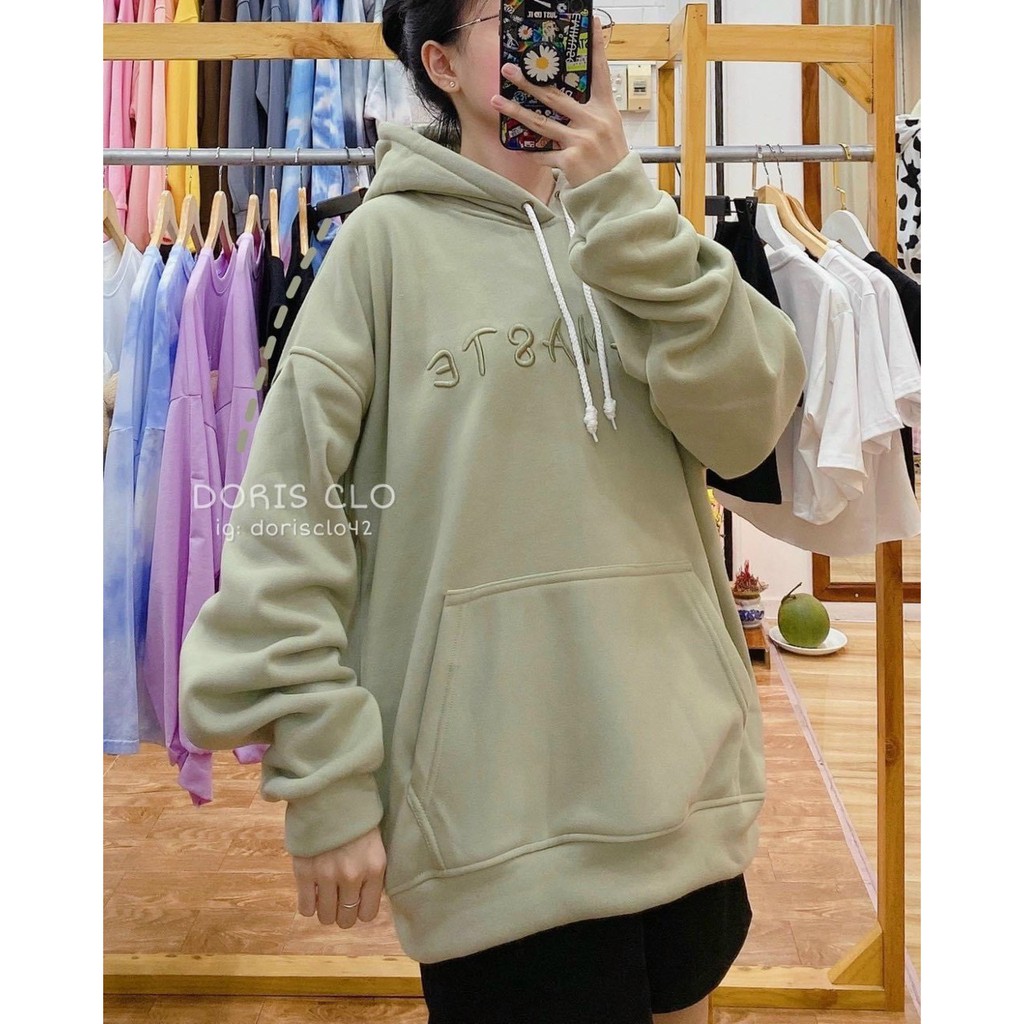 ÁO HOODIE FORM RỘNG THÊU CHỮ SIÊU ĐẸP, CHẤT NỈ NGOẠI DÀY DẶN CHỐNG NẮNG CHỐNG GIÓ