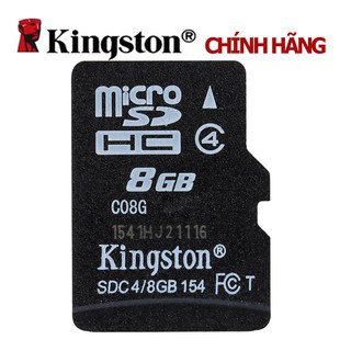 THẺ NHỚ KINGSTON MICRO SDHC CLASS 4 8GB (ĐEN)