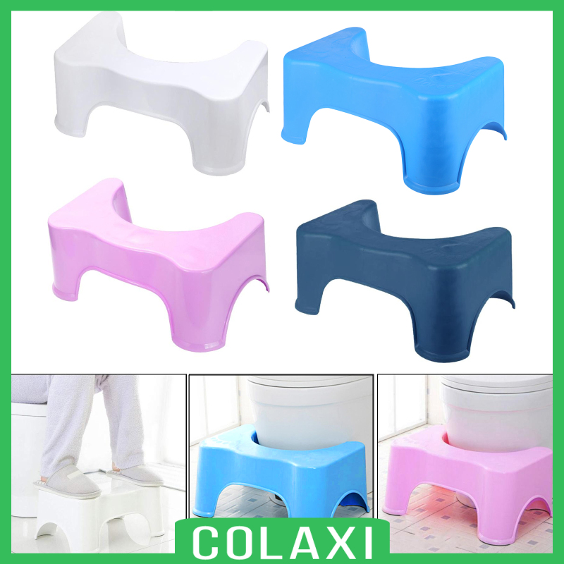 [COLAXI]2x Step Stool For Toilet Training Kids Anti-skid Bathroom Stool White