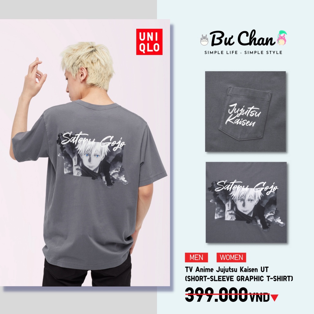 Áo phông UT Nam/Nữ Jujutsu Kaisen 4 x Satoru Gojo ❤️ (UNIQLO Nhật Chính Hãng)